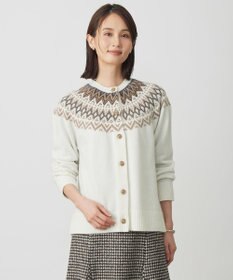 J.PRESS LADIES L FAIR ISLE ニット カーディガン
