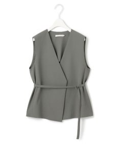 ICB L 【UVカット・洗える】ウール2WAYストレッチ Vネックベスト