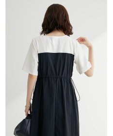 Green Parks 布帛ドッキングドロストワンピース