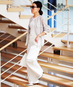 ICB 【ICB×tamachan_style コラボ】スタイルアップ ワイドデニム