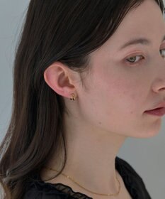 Phoebe 【金属アレルギー対応】【痛くないシリーズ】ダブルフープライトフィットイヤリング ゴールド
