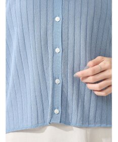 earth music&ecology ラインポロニットカーディガン