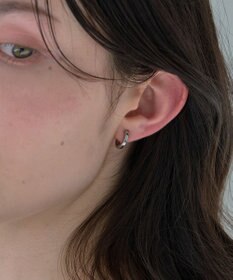 Phoebe 【痛くないシリーズ/金属アレルギー対応】ミニマルストレートフープライトフィットイヤリング　シルバー