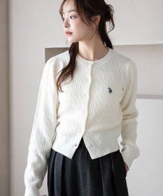 WEGO 【26年春新作】別注USPOLOケーブルニットカーデ