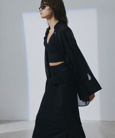 uncrave トリコットシフォン ロングシャツ