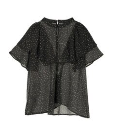 AMERICAN HOLIC 接触冷感シアーフリルブラウス