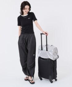 LeSportsac DELUXE MED WEEKENDER MH/ロゴジャガードシルバースナイデル