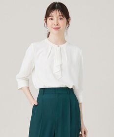 ANY SIS S 【洗える】ラッフルボウ ブラウス