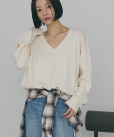AMERICAN HOLIC バイパチVネックニットプルオーバー