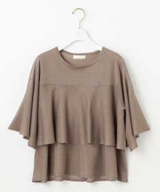 ANY SIS 【洗える】フリルシアー ニット