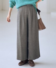 ANY 【6サイズ展開/ウエストゴム】ライトツイードパンツ グレー