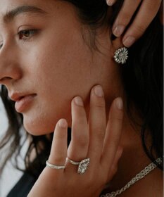 yoaa シルバー925 キクピアス