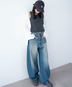 WEGO ワイドカーブデニムパンツ