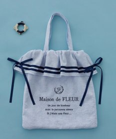 Maison de FLEUR ラインリボンジャカードトートバッグ