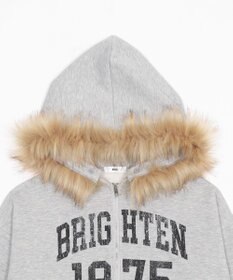 WEGO 裏起毛ファーフードBIGZIPパーカー