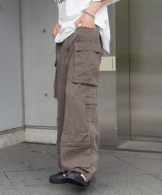 WEGO マルチポケットワイドカーゴパンツ