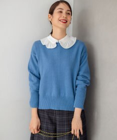 組曲 コットンカシミヤ混 クルーネックニット