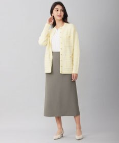 自由区 【洗える】オックスストレッチストレート スカート