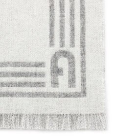 MOONBAT FURLA ウール100%リバーシブルジャカードマフラー/幅40cm