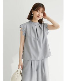 Green Parks ・ＥＬＥＮＣＡＲＥ　ＤＵＥ　リネンライクレースブラウス