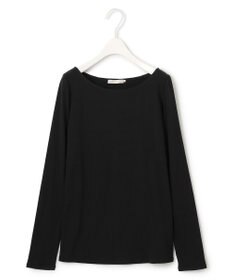 ICB L 【洗える】リヨセルカシミヤスムース ボートネックカットソー