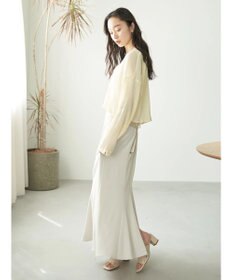 earth music&ecology バックレースサイドリブマーメイドスカート