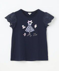 ANY KIDS ドレス アップリケ Tシャツ
