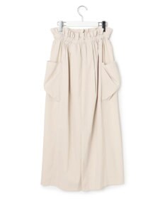 23区 L 【撥水加工/洗える】ブライトタフタ ドロスト スカート