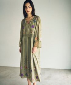 GRACE CONTINENTAL フラワー刺繍エスニックワンピース
