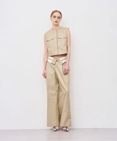 uncrave チノギャバジン ジレブラウス