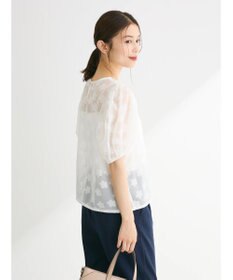 Green Parks ・ＥＬＥＮＣＡＲＥ　ＤＵＥ　フラワージャカードブラウス