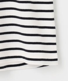 ANY 【大好評につき新色登場！】モックネックフレンチスリーブ ボーダーＴシャツ