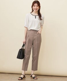 ANY SIS 【洗える】フロントタックバイカラー ブラウス