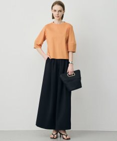 ICB L シャツジーナプレーディング ランタンスリーブカットソー