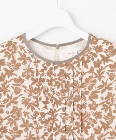 自由区 【洗える】スノーフラワープリント ワンピース