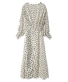 Green Parks armonia．スクエアドットプリントタックワンピース