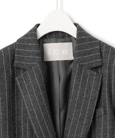 ICB シックツイードストライプ  テーラードジャケット