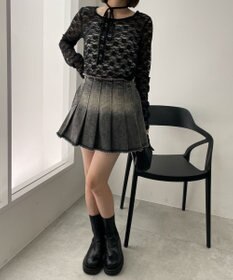 WEGO チョーカーリボン付きレースロンT