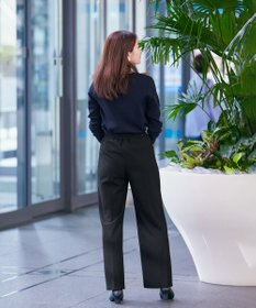 Tiaclasse 【GOLD LABEL・洗える】カシミヤタッチワイドパンツ