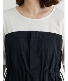 Green Parks 布帛ドッキングドロストワンピース