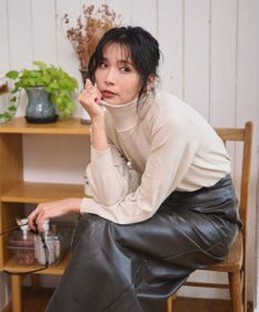 WEGO 【WEB限定/25年秋冬新作/洗濯OK/毛玉レス】タートルネックニット