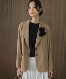 組曲 クルミボタン5分袖ニット