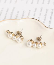 Phoebe <オンワード限定セット>Rio de laパールピアス×フォーマルパールビジューサークルブローチ