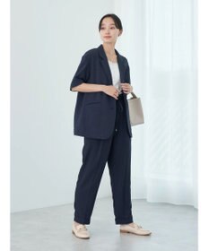 earth music&ecology リネンライクテーパードパンツ