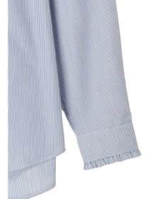 earth music&ecology スタンドフリルシャツ