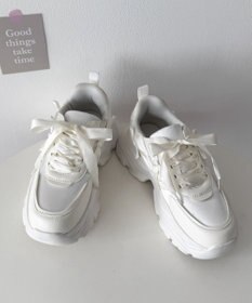 WEGO リボンデザイン厚底スニーカー