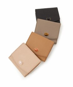 TOPKAPI 【TOPKAPI】gemdrops ジェムドロップ ミニエンボスレザー 天然石 二つ折り 財布