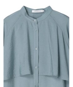 AMERICAN HOLIC バンドカラーフリルシャツチュニック