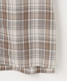 J.PRESS LADIES 【洗える】キュプラチェック フリルスタンドカラー ブラウス