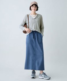 ANY L フェイクレイヤードヘンリーネックプルオーバー